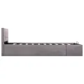 Cadre de lit à rangement hydraulique sans matelas 100x200 cm