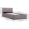 Cadre de lit à rangement hydraulique sans matelas 100x200 cm