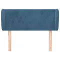 Tête de lit avec oreilles Bleu foncé 103x23x78/88 cm Velours