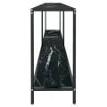 Table console Noir 180x35x75,5 cm Verre trempé
