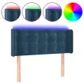 Tête de lit à LED Bleu foncé 83x16x78/88 cm Velours