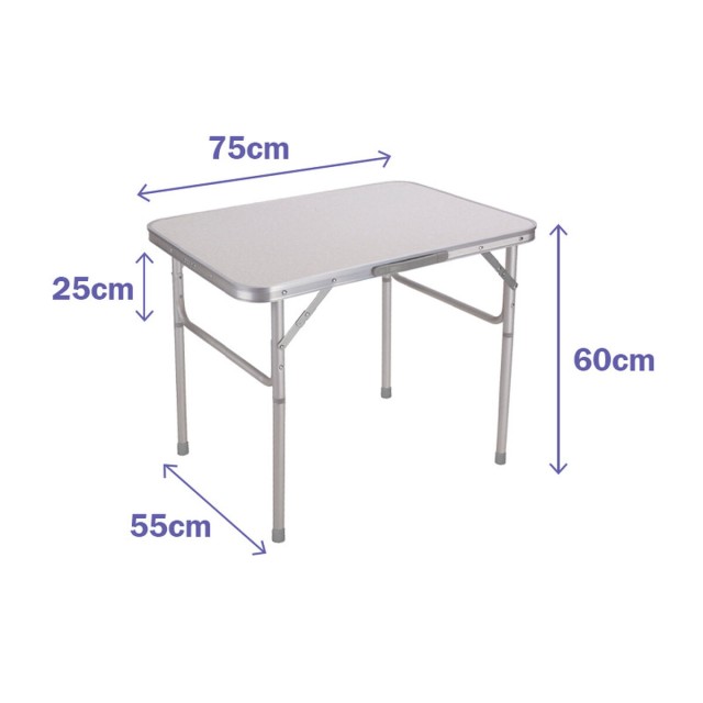 Marbueno Vouwtafel Aluminium D25 Diversen Kamperen en Strand 75X55X25/