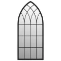 Miroir de jardin Noir 70x30 cm Fer pour utilisation extérieure