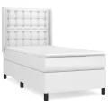 cadre de lit avec matelas Blanc 100x200cm Similicuir