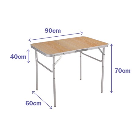 Marbueno Klapptisch Aluminium D25 Sortiert Camping und Strand 90X60X39
