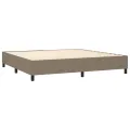 cadre de lit avec matelas Taupe 200x200 cm Tissu
