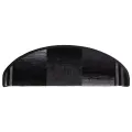 Tapis d'escalier autoadhésifs 5 pcs 65x21x4 cm Noir et gris