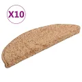 Tapis d'escalier 10 pcs 56x17x3 cm Beige