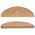 Tapis d'escalier 10 pcs 56x17x3 cm Beige