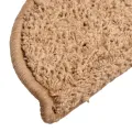 Tapis d'escalier 10 pcs 56x17x3 cm Beige