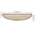 Tapis d'escalier 10 pcs 56x17x3 cm Beige
