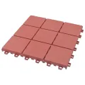 Carreaux de terrasse 10 pcs Rouge 30,5x30,5 cm Plastique
