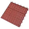 Carreaux de terrasse 10 pcs Rouge 30,5x30,5 cm Plastique
