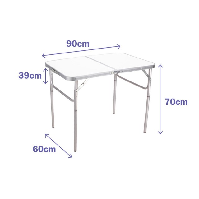 Table Pliante en Aluminium Marbueno D25 Assortie Camping et Plage 90X6