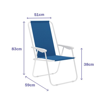 Marbueno Chaise Pliante Acier Assortie Plage et Piscine 59X51X83 cm 10 2