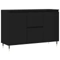 Buffet noir 104x35x70 cm bois d’ingénierie