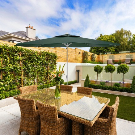 Marbueno Sombrilla Acero 8 Barillas D270 cm Polyester Verde Jardin, Pi 2