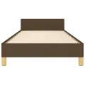 Cadre de lit sans matelas marron foncé 80x200 cm tissu