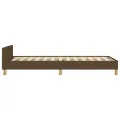 Cadre de lit sans matelas marron foncé 80x200 cm tissu