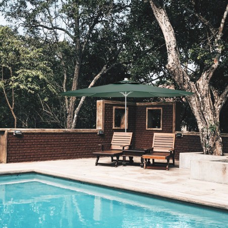 Marbueno Parasol Acier 8 Baleines D300 cm Polyester Vert Jardin, Pisci