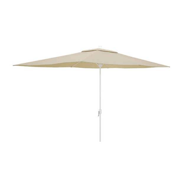 Marbueno Parasol Acier 6 Baleines D200x300 cm Polyester Beige Jardin,