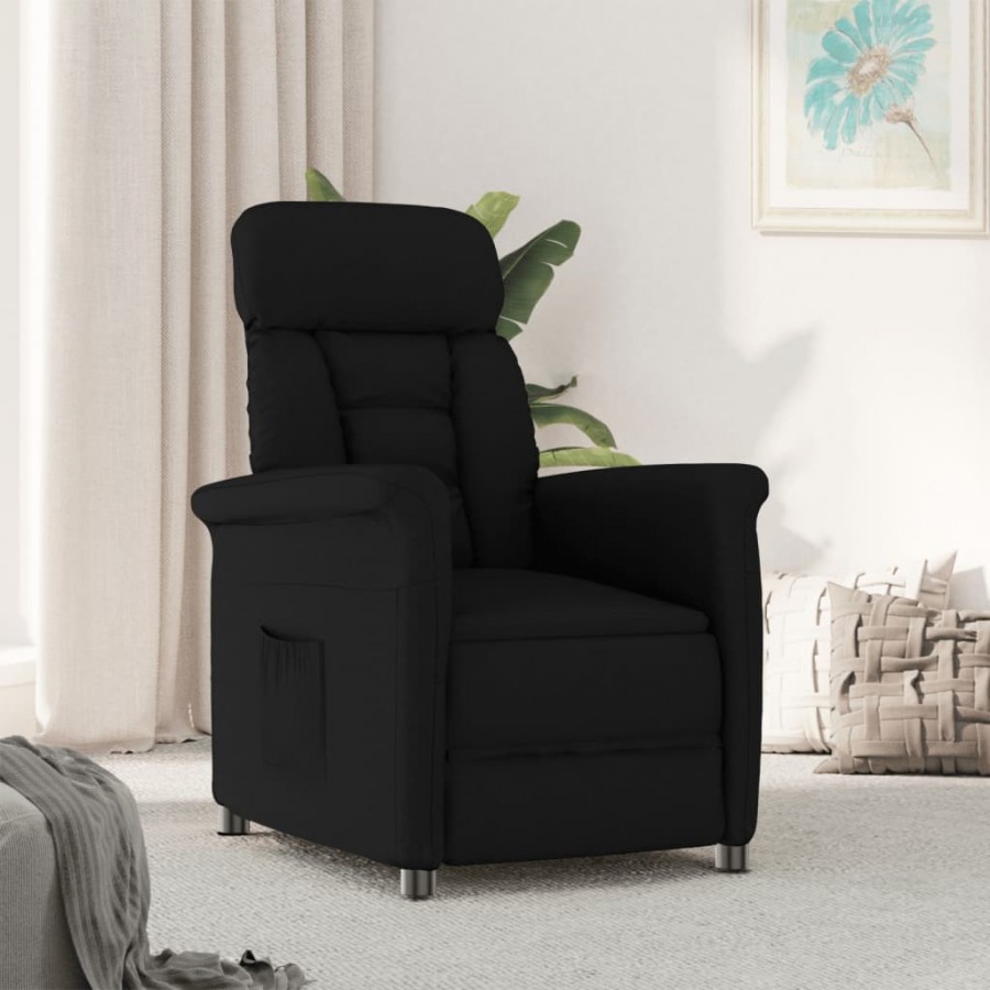 Fauteuil inclinable Noir Similicuir daim