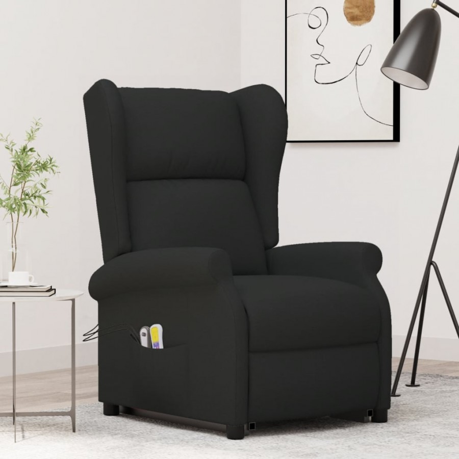 Fauteuil de massage Noir Tissu