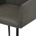 Chaises à manger et accoudoirs lot de 2 taupe tissu