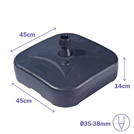 Marbueno Base de Parasol en Plastique 20L Jardin, Piscine et Terrasse 2
