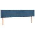 Tête de lit à LED Bleu foncé 163x16x78/88 cm Velours