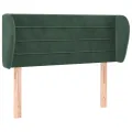 Tête de lit avec oreilles Vert foncé 83x23x78/88 cm Velours
