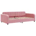 Lit de repos rose 100x200 cm velours