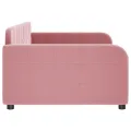 Lit de repos rose 100x200 cm velours