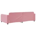 Lit de repos rose 100x200 cm velours