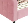 Lit de repos rose 100x200 cm velours