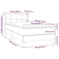 cadre de lit avec matelas Vert foncé 90x190 cm