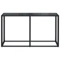 Table console Noir 140x35x75,5 cm Verre trempé