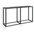 Table console Noir 140x35x75,5 cm Verre trempé