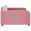 Lit de repos sans matelas rose 90x200 cm velours