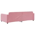 Lit de repos sans matelas rose 90x200 cm velours