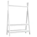 Porte-vêtements Blanc 100x45,5x150 cm Bois de pin massif