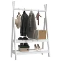Porte-vêtements Blanc 100x45,5x150 cm Bois de pin massif