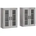 Armoires murales 2 pcs sonoma gris bois d'ingénierie