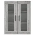 Armoires murales 2 pcs sonoma gris bois d'ingénierie