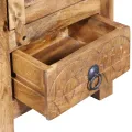 Meuble toilette+miroir et 2 armoires latérales Bois de manguier