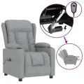 Fauteuil inclinable électrique Gris clair Tissu