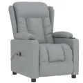 Fauteuil inclinable électrique Gris clair Tissu