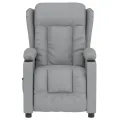 Fauteuil inclinable électrique Gris clair Tissu