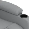 Fauteuil inclinable électrique Gris clair Tissu