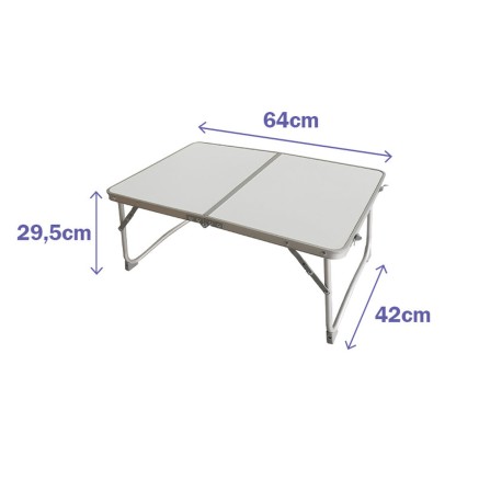Folding Table Marbueno White 64 x 29,5 x 42 cm Aluminium 2